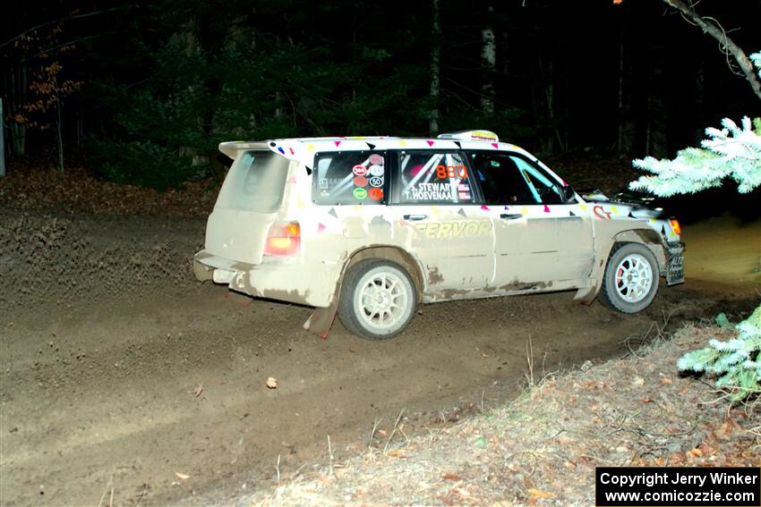 Tayler Hoevenaar / Steven Stewart Subaru Forester on SS14, Thunder River.