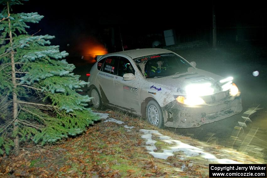 Tim Wickberg / Bryce Proseus Subaru WRX STi on SS14, Thunder River.