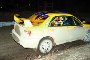 Tom Mayer / Karl Mayer Subaru WRX on SS14, Thunder River.