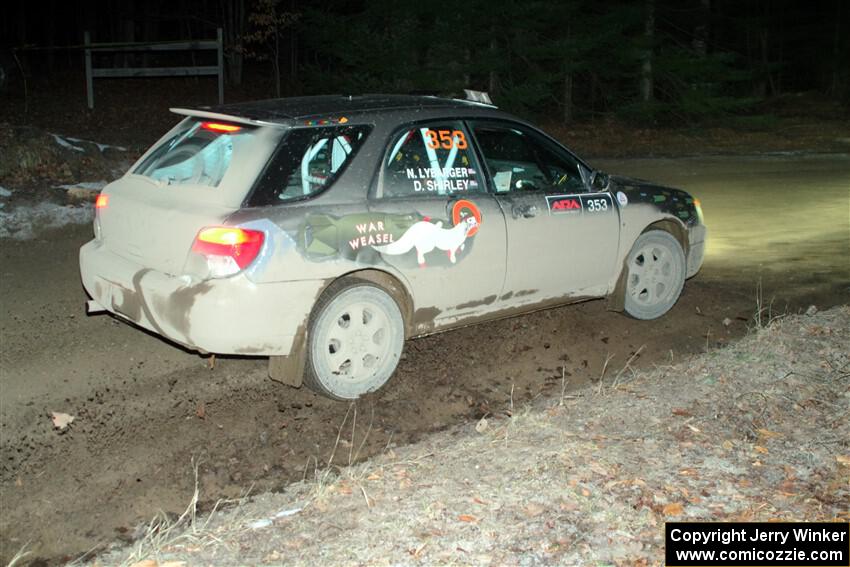 Dan Shirley / Nate Lybarger Subaru Impreza Outback Sport on SS14, Thunder River.