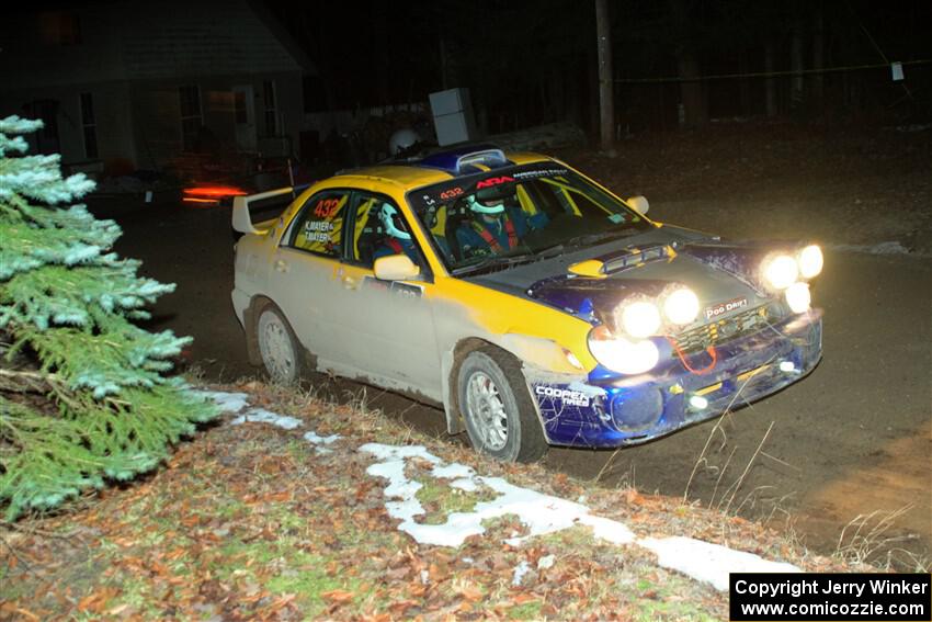 Tom Mayer / Karl Mayer Subaru WRX on SS14, Thunder River.