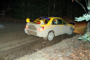 Tom Mayer / Karl Mayer Subaru WRX on SS14, Thunder River.