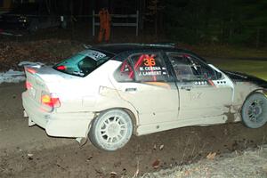 Mike Cessna / Jamie Lambert BMW M3 on SS14, Thunder River.