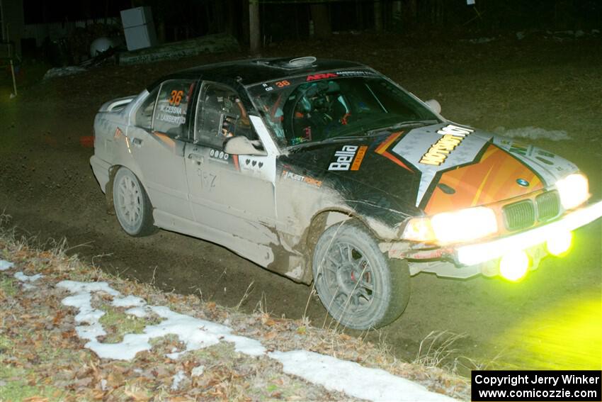 Mike Cessna / Jamie Lambert BMW M3 on SS14, Thunder River.