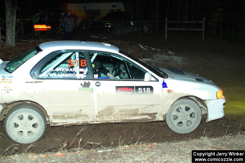 Andrew Williamson / Julia Stewart Subaru Impreza on SS14, Thunder River.