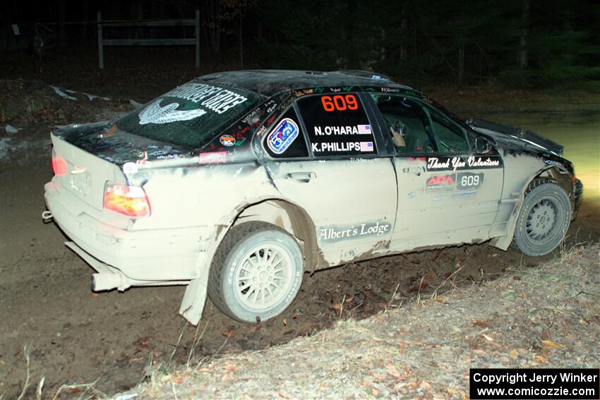 Keenan Phillips / Salina Melotti BMW 328i on SS14, Thunder River.