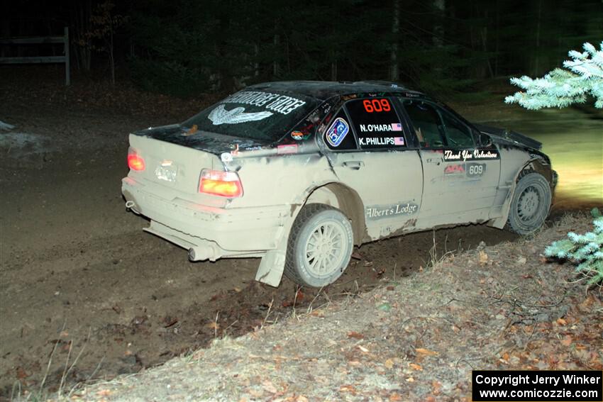 Keenan Phillips / Salina Melotti BMW 328i on SS14, Thunder River.