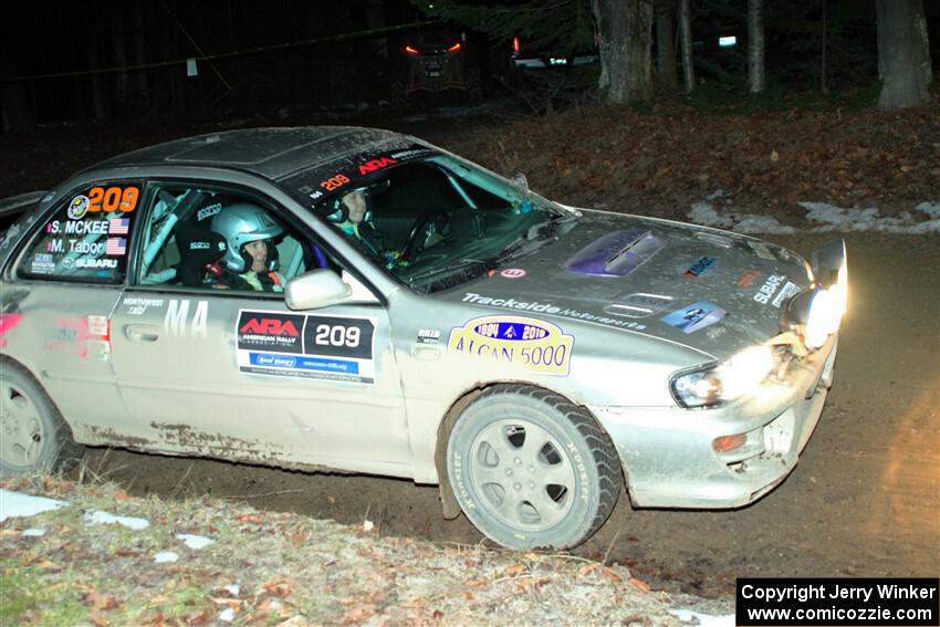 Madelyn Tabor / Sophia McKee Subaru Impreza 2.5RS on SS14, Thunder River.