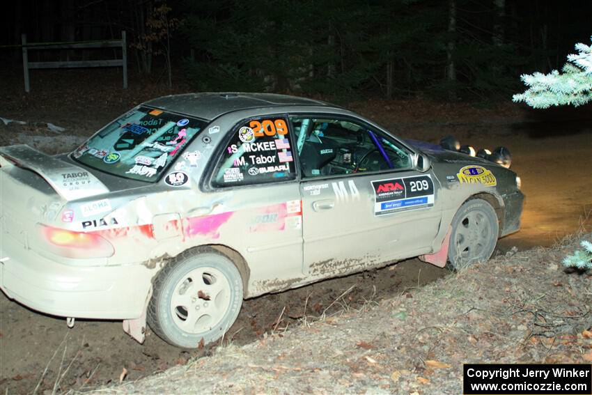 Madelyn Tabor / Sophia McKee Subaru Impreza 2.5RS on SS14, Thunder River.