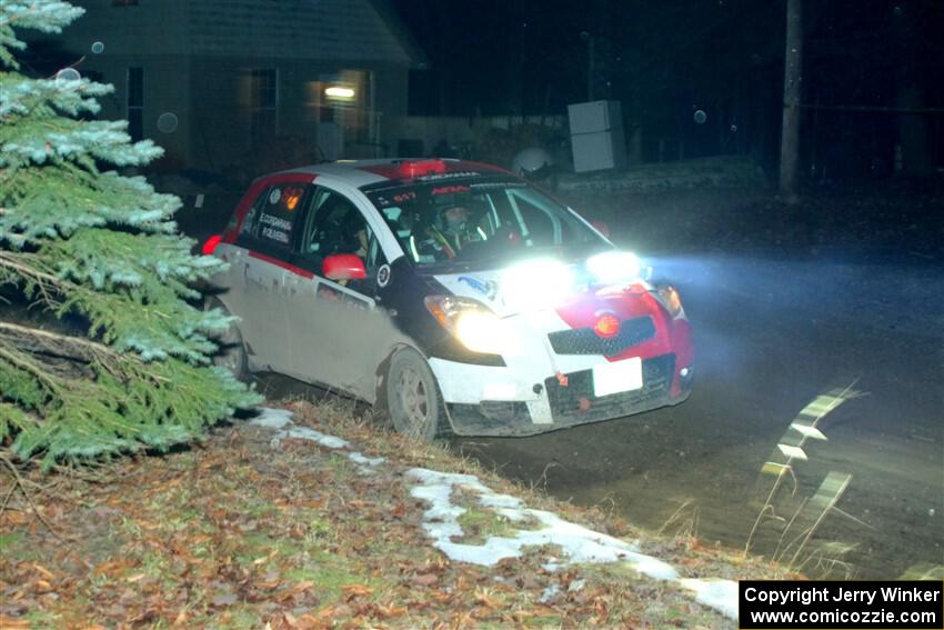 Phill Giliver / Liz Cordara Toyota Yaris on SS14, Thunder River.