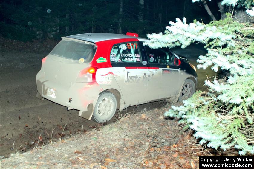 Phill Giliver / Liz Cordara Toyota Yaris on SS14, Thunder River.