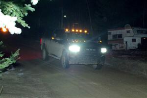 A Dodge Ram pickup sweeps SS14, Thunder River.