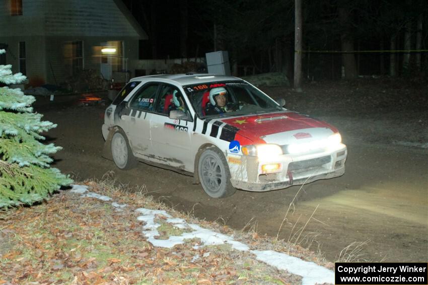 Haowen Chu / Roderik Jones Subaru Impreza Wagon on SS14, Thunder River.