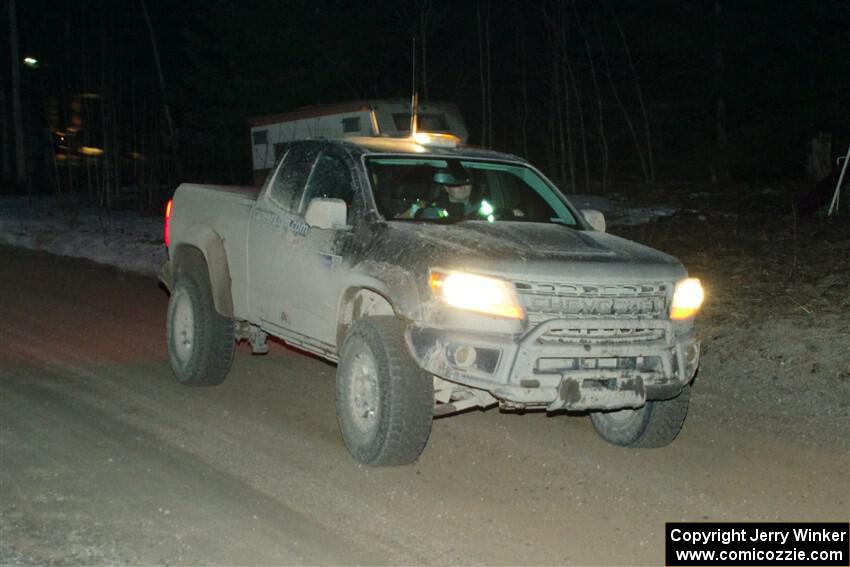 A Chevy Colorado pickup sweeps SS14, Thunder River.