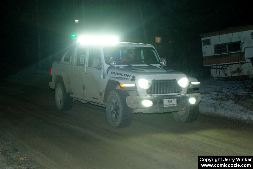 A Jeep Wrangler Rubicon sweeps SS14, Thunder River.