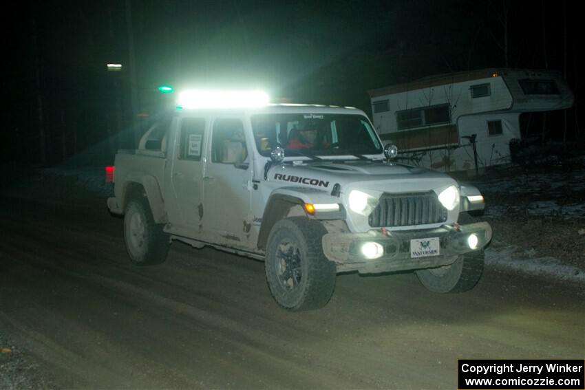 A Jeep Wrangler Rubicon sweeps SS14, Thunder River.