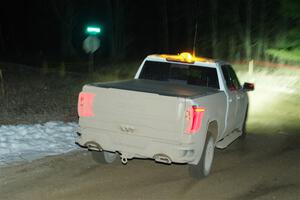 A GMC Sierra pickup sweeps SS15, Camp 30-East Branch II.