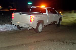 A Chevy Silverado pickup sweeps SS15, Camp 30-East Branch II.