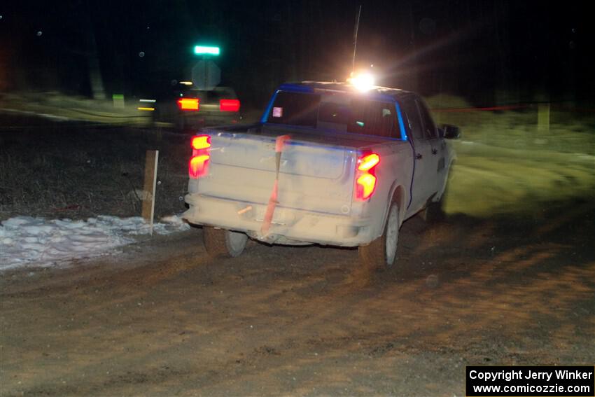 A Chevy Silverado pickup sweeps SS15, Camp 30-East Branch II.