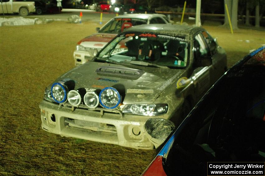 Madelyn Tabor / Sophia McKee Subaru Impreza 2.5RS after the finish.