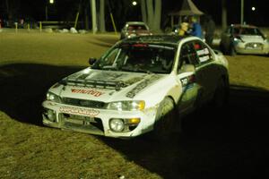 Andy Didorosi / Stefan Trajkov Subaru Impreza after the finish.