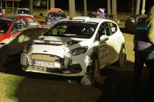 Javier Olivares / K.J. Miller Ford Fiesta Rally3 after the finish.