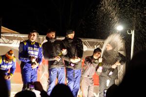 Overall podium of the 2024 Sno*Drift Rally.