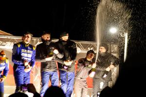 Overall podium of the 2024 Sno*Drift Rally.