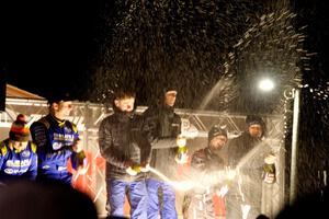 Overall podium of the 2024 Sno*Drift Rally.