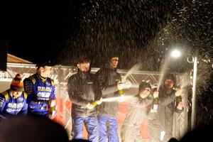 Overall podium of the 2024 Sno*Drift Rally.