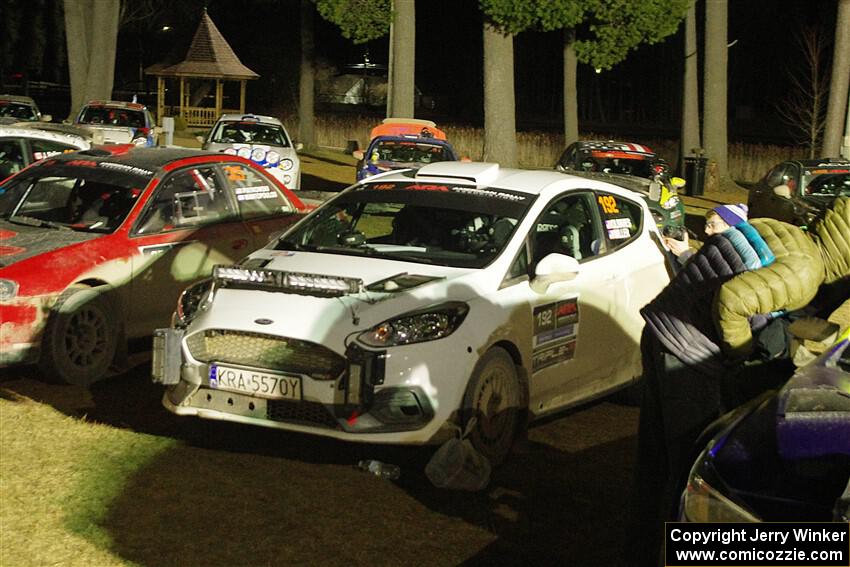 Javier Olivares / K.J. Miller Ford Fiesta Rally3 after the finish.