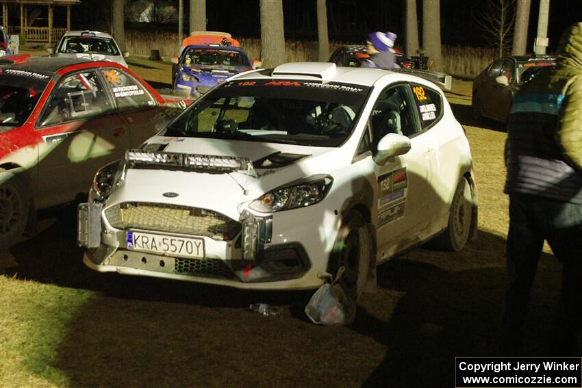 Javier Olivares / K.J. Miller Ford Fiesta Rally3 after the finish.