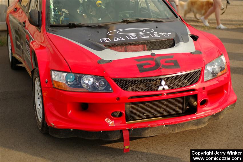 George Plsek / Danny Persein Mitsubishi Lancer WRC at parc expose.