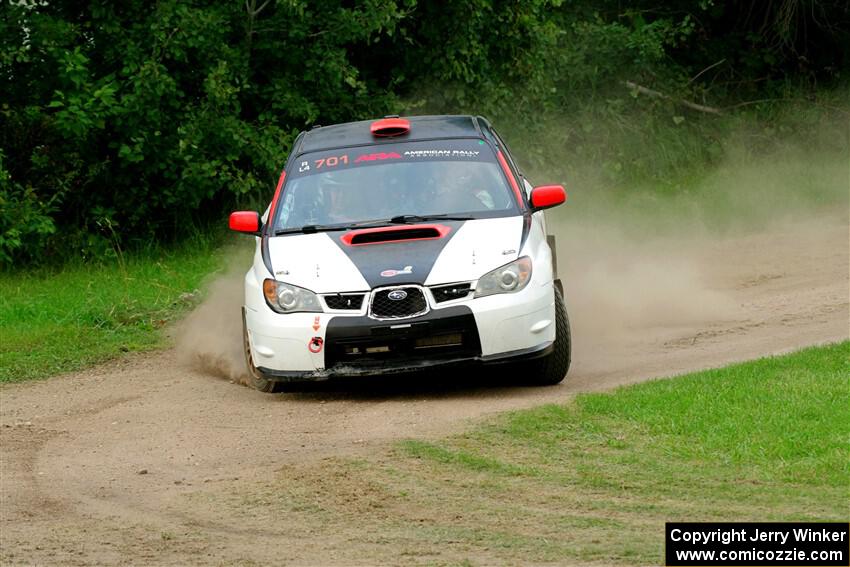 Jason Cook / Maggie Tu Subaru WRX on SS1, Soo Pass.