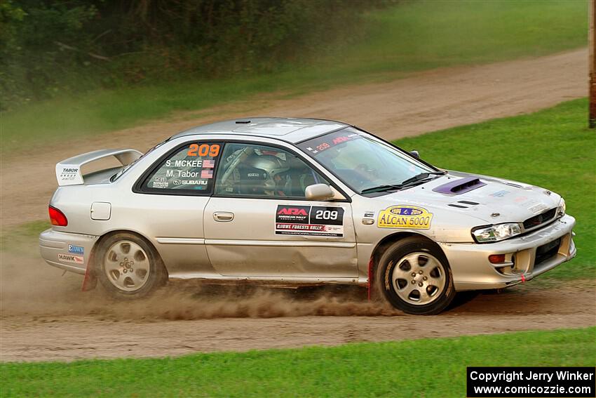 Madelyn Tabor / Sophia McKee Subaru Impreza 2.5RS on SS1, Soo Pass.