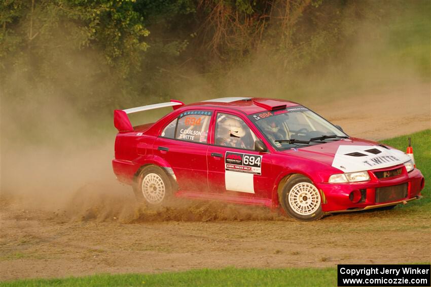 Tyler Witte / Cindi Carlson Mitsubishi Lancer Evo IV on SS1, Soo Pass.