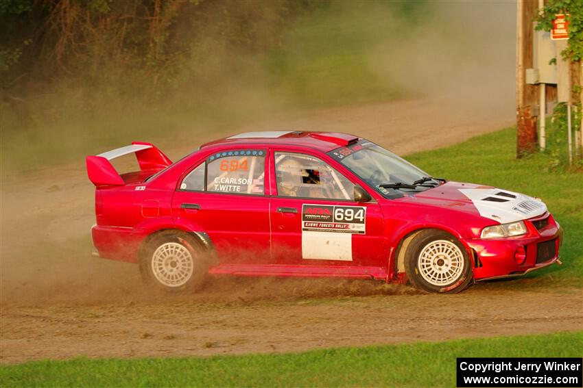 Tyler Witte / Cindi Carlson Mitsubishi Lancer Evo IV on SS1, Soo Pass.