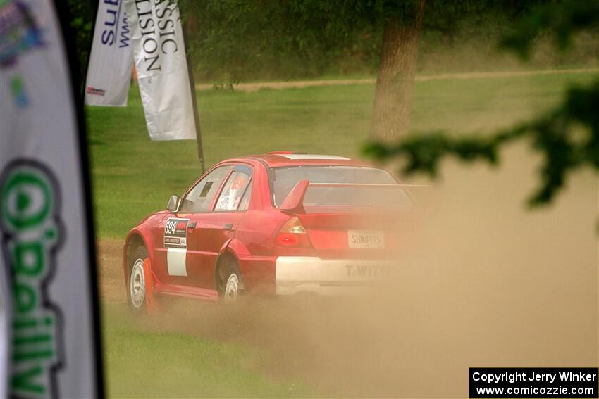 Tyler Witte / Cindi Carlson Mitsubishi Lancer Evo IV on SS1, Soo Pass.