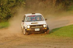 Josh Nykanen / Charlotte Himes VW GTI on SS1, Soo Pass.