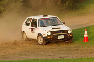 Josh Nykanen / Charlotte Himes VW GTI on SS1, Soo Pass.