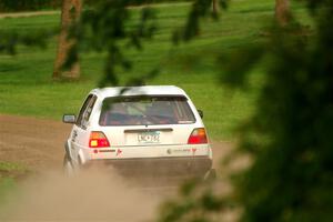 Josh Nykanen / Charlotte Himes VW GTI on SS1, Soo Pass.