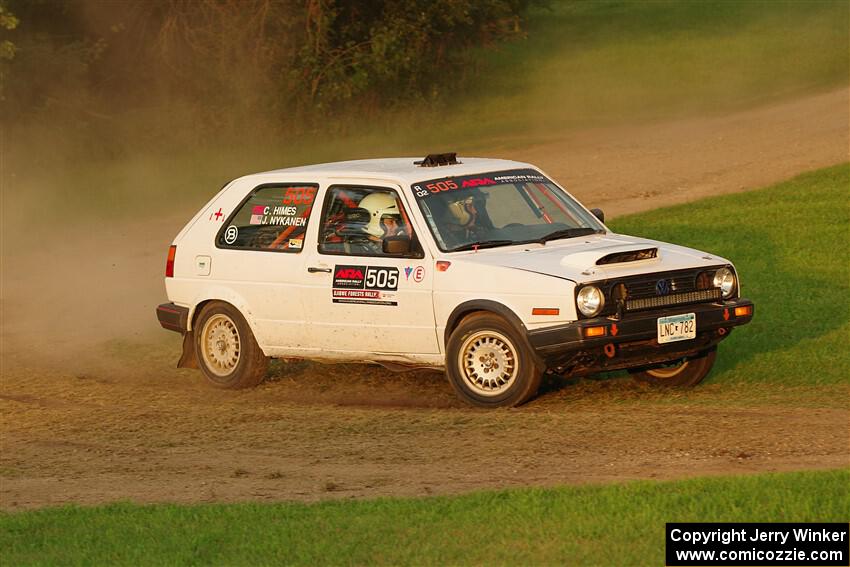 Josh Nykanen / Charlotte Himes VW GTI on SS1, Soo Pass.