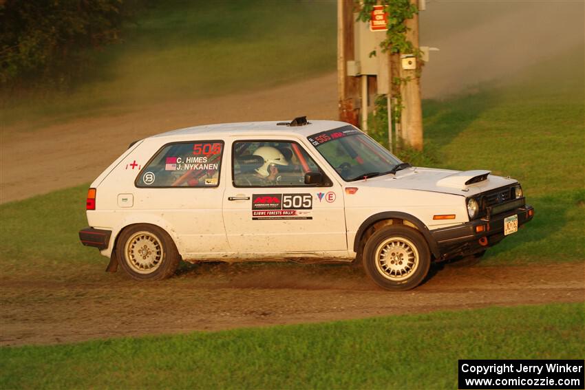 Josh Nykanen / Charlotte Himes VW GTI on SS1, Soo Pass.