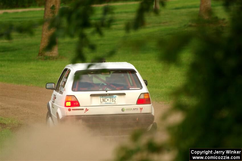 Josh Nykanen / Charlotte Himes VW GTI on SS1, Soo Pass.