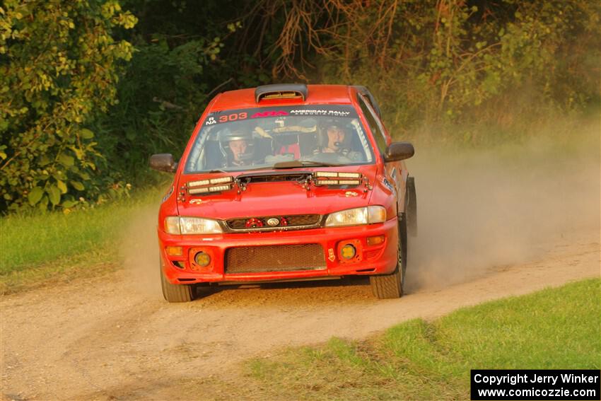 Travis Mattonen / Anikka Nykanen Subaru Impreza on SS1, Soo Pass.