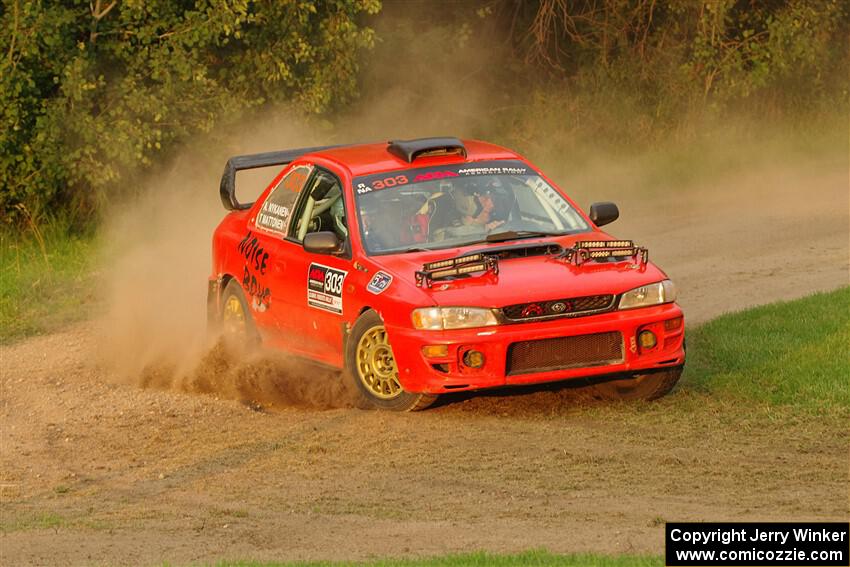 Travis Mattonen / Anikka Nykanen Subaru Impreza on SS1, Soo Pass.