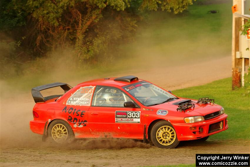 Travis Mattonen / Anikka Nykanen Subaru Impreza on SS1, Soo Pass.