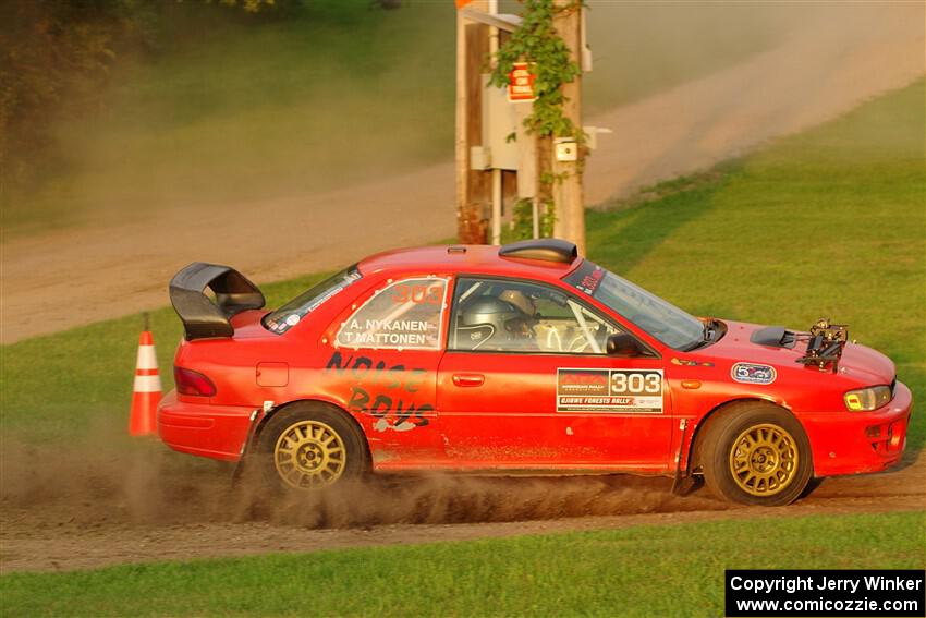 Travis Mattonen / Anikka Nykanen Subaru Impreza on SS1, Soo Pass.