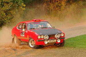 Mike Hurst / Randall Short Ford Capri on SS1, Soo Pass.