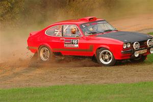 Mike Hurst / Randall Short Ford Capri on SS1, Soo Pass.